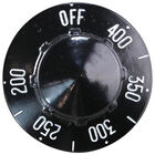 Hobart 408659-5 Thermostat Knob 2-1/4" DIA, OFF 400-200F, Mount .187", Flat Up With White Numbers