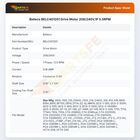 Belleco BELC401201 Drive Motor 1P 5.5 RPM 208/240V