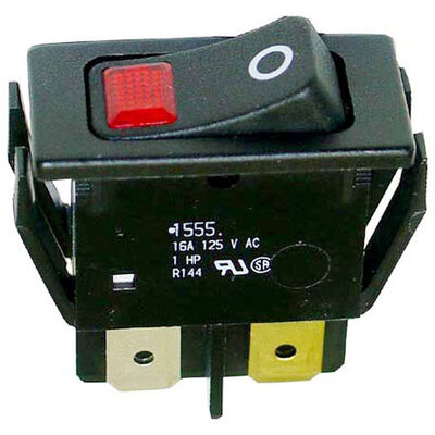 Delfield TBP60137 Red Light Rocker Switch W/ 1/2" X 1-1/8" Hole & 1/4 Tabs, 16A 125V