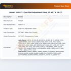 Hobart 109557-3 Dual Pilot Adjustment Valve, 1/8 MPT X 1/4 CC