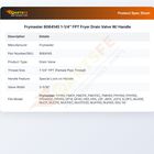 Frymaster 8064145 1-1/4" FPT Fryer Drain Valve W/ Handle