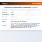 Lincoln 369470 Oven Insulation Seal