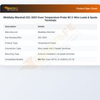 Middleby Marshall 252-3001 Oven Temperature Probe W/ 2-Wire Leads & Spade Terminals