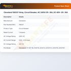Cleveland 108331 Convection Steamer Circuit Breaker 1A 240V 50/60Hz