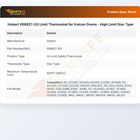 Hobart 958827-G3 Limit Thermostat for Vulcan Ovens - High Limit Disc Type
