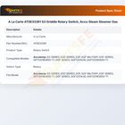 A La Carte AT0E33361 S3 Griddle Rotary Switch, Accu-Steam Steamer Gas