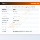 T&S Brass B-1110-LNM Deck Mount W/ Swing Nozzle, 4" CTRS