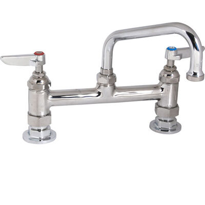 T&S Brass 0222M 8" Deck Faucet, 6" Spt,Leadfree