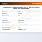 T&S Brass 100 Hose & Spray Valve 44"