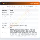 Frymaster FMK249 Black Thermostat Indicator Knob 1-3/8" DIA, Mount 1/4" Round