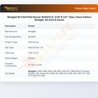 Blodgett BL11335 Pilot Burner W/NAT/LP, 3/16"& 1/4" Tube, Flame Pattern Straight, Air Duct & Screw
