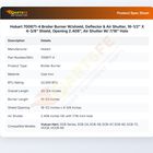 Hobart 700871-4 Broiler Burner W/shield Deflector & Air Shutter 16-1/2" X 4-3/8"&nbsp;2.408" Opening 7/16" Hole
