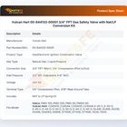 Vulcan Hart 00-844133-00001 3/4" FPT Gas Safety Valve with Nat/LP Conversion Kit