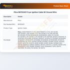 Pitco B6783401 Fryer Ignition Cable W/Ground Wire 20"