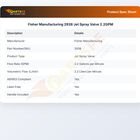 Fisher Manufacturing 2938 Jet Spray Valve 2.2GPM