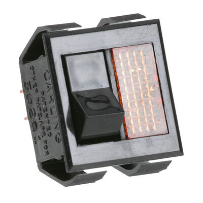 Perlick PEC31659 Rocker Switch W/ Amber Light & 3 X 1-4" Tab Terminal