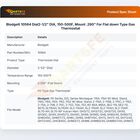 Blodgett 10564 Dial2-1/2" DIA, 150-500F, Mount .290" For Flat down Type Gas Thermostat