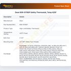 Dean 806-0178SP Fryer High-Limit/Safety Thermostat Kit 425&deg;F 2-1/4" Bulb 1/2" MPT