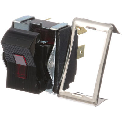 Wittco AD-213 Red Lighted Rocker Switch W/ 4x1/4" Tab Terminal