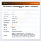 Duke 600541 Oven 3-position Rotary Switch W/6 Term D Stem 20A 120-240V