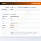 Hatco 02-05-006-00 5" X 5" Water Heating Element W/terminals