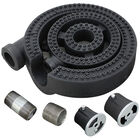 Imperial 15004 Range 3-Ring Cast Iron Burner Assembly W/pipe Nipples Air Shutters 12" DIA