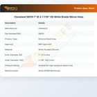Cleveland 08510 1" ID X 1 7/16" OD White Braide Silicon Hose