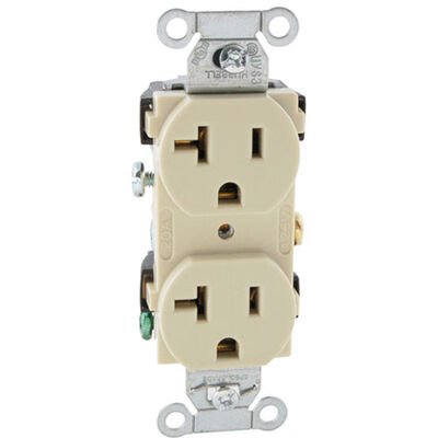 Hubbell CR20I Duplex Receptacle, 125V, 20A