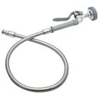 T&S Brass B0100 Pre-rinse Spray Valve & Flex Hose 44" 1/2" NPT Male Inlet SS