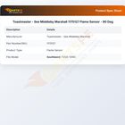 Toastmaster - See Middleby Marshall 1175127 Flame Sensor - 90 Deg