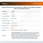 Hobart 347961-1 60" CAP Thermostat KX, TEMP 175-550, W/DIAL And BEZEL, 3/16" X 11-5/8" BULB , Mount 1