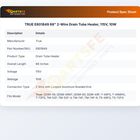 TRUE E801849 68" 2-Wire Drain Tube Heater, 115V, 10W