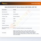 Hatco 02.08.130.00 54" Warmer Element, 208V 1250W,  .260" DIA