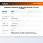 35030 White Rocker W/ Black Body, On/off Print, 3A/250VAC, 6A/125VAC