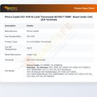 Prince Castle 537-476 Hi-Limit Thermostat W/700 F TEMP , Reset Under CAP, 2EA Terminals