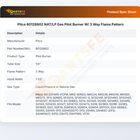 Pitco 60128802 NAT/LP Gas Pilot Burner W/ 3 Way Flame Pattern