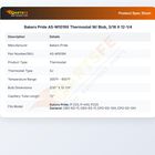 Bakers Pride AS-M1019X Thermostat Kit W/Blub 3/16" X 12-1/4"