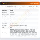Frymaster FM8101720 Black Thermostat Indicator Knob 1-3/8" DIA, Mount 1/4" Round