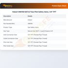 Hobart 498158 Automatic Gas Pilot Safety Valve NAT/LP 1/4" FPT Baso