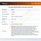 Frymaster 8067541 Fryer High-Limit/Safety Thermostat Kit 425&deg;F 2-1/4" Bulb 1/2" MPT