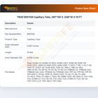 True E851138 Capillary Tube 0.097"OD X 0.046"ID X 10'