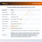 Frymaster FM106-1424 Fryer Computer Probe 11-1/4" X 4-1/4" 3/16" DIA 36" Leads W/1/8" Male Push Pin 35" HI-Temp Sleeve
