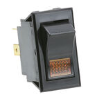 Bunn 02753.0000 SPST Rocker Switch W/ Amber Light, 7/8" X 1-1/2" Holes & 3x 1/4" Tab Terminals