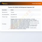 Traulsen 322-60003-00 Refrigerator Evaporator Coil