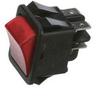Randell ELSWT610BE Rocker Switch Red Lighted DPST 20A/125 VAC