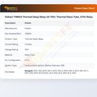 Hobart 718604 Thermal Delay Relay 3A 115V, Thermal Glass Tube, 9 Pin Relay