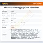 Market Forge 97-5013 Black Indicator Knob Printed White Number with OFF-1-10