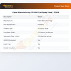 Fisher Manufacturing FIS10863 Jet Spray Valve 2.2GPM