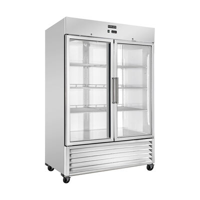 VITLIFE Commercial VRB54FG 54" 2-Glass Door Reach-In Freezer Bottom-Mounted 46 Cu. Ft.