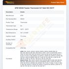 APW 56540 Toaster Thermostat 1/4" Bulb 100-550&deg;F